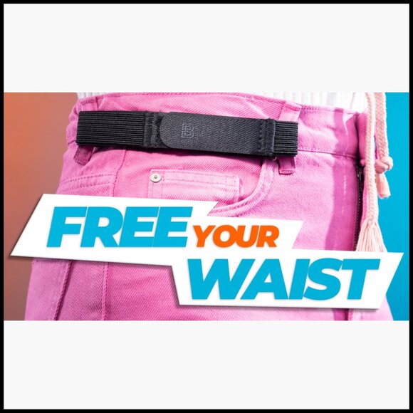 No Buckle Elastic Belt for Women, Fits 1 Inch Belt Loops